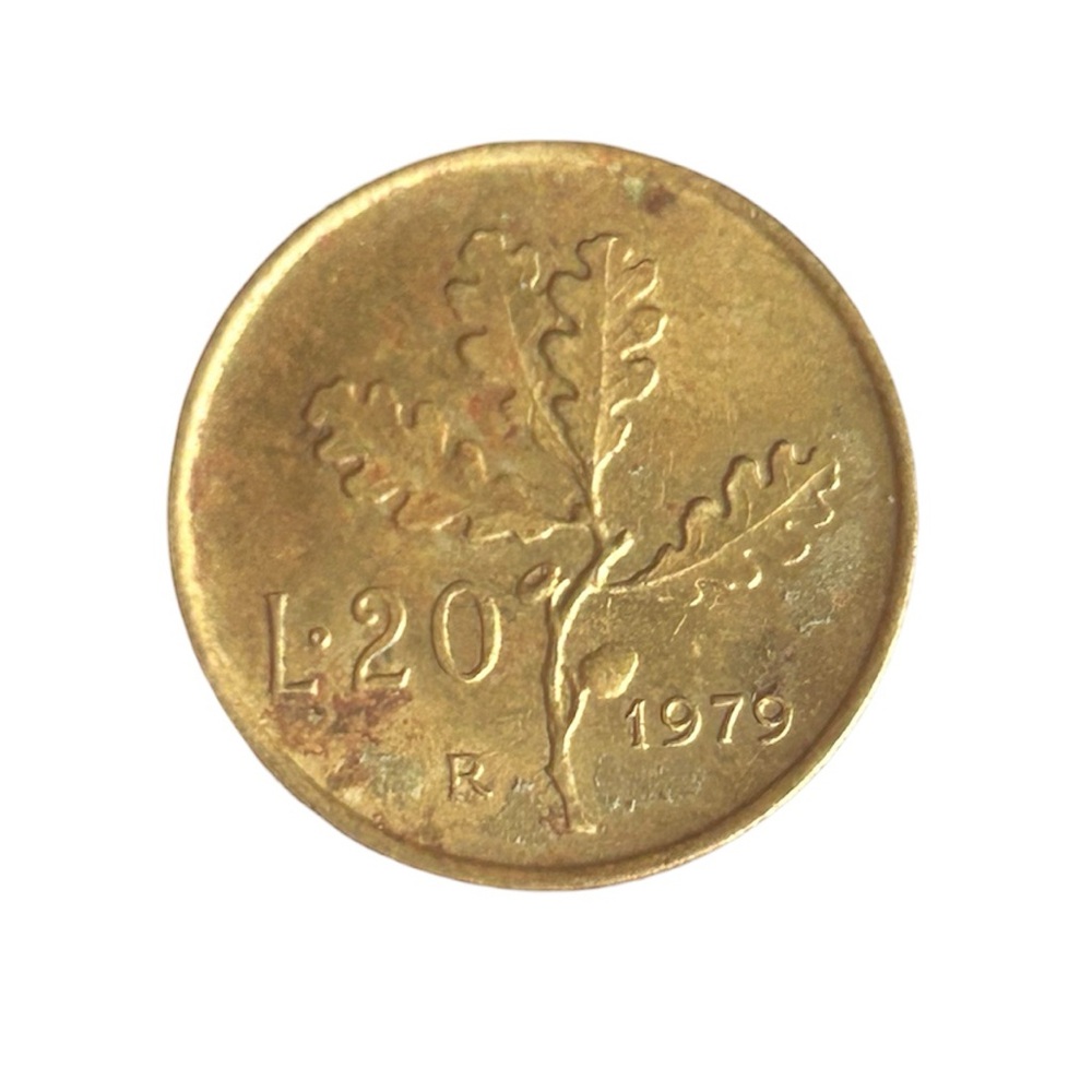 Vintage 1979 Italy 20 Lire Coin Ceres Roman Goddess w/ Case - Picture 2 of 6